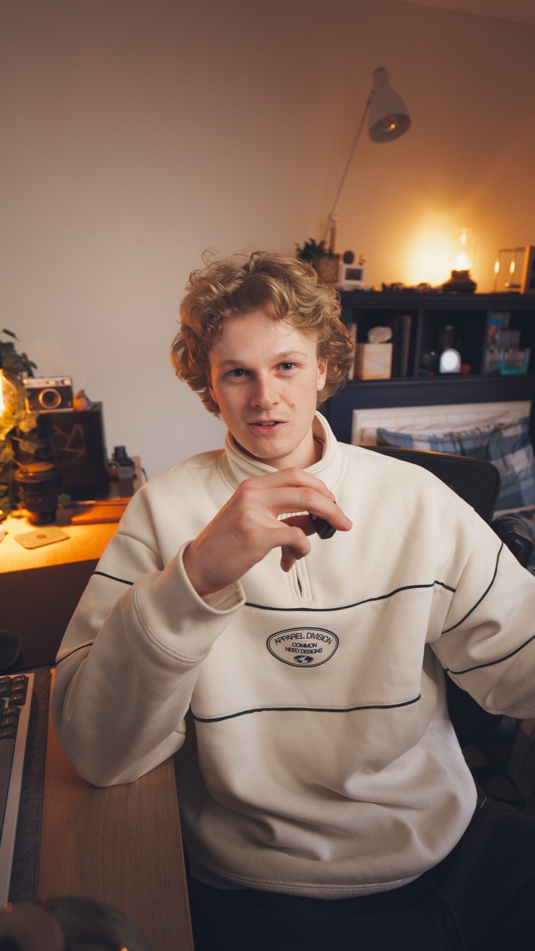 Lachlan Hempel, UGC creator, at his desk